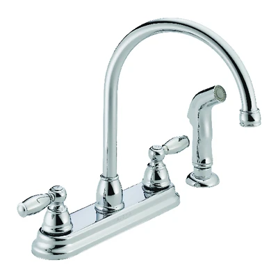 Peerless P299575LF Kitchen Arc Faucet, Side Spray, 2-Handle, Chrome