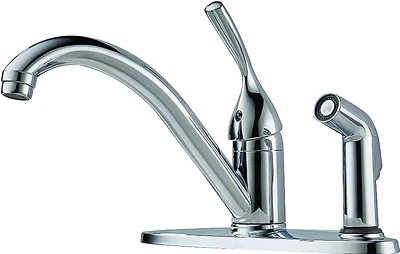 Classic Series 1-handle Lever Kitchen Faucet With Side Spray, Chrome Finish