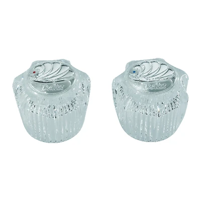 Rp23498 2-pack Clear Acrylic Hot And Cold Faucet Handles For Delta Faucets