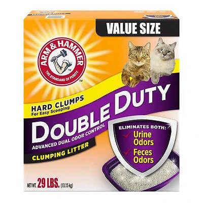 Arm & Hammer 97511 Double Duty Clumping Cat Litter, Clay, 29 Lbs.