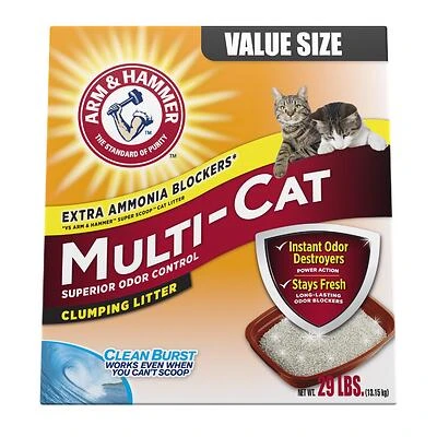 Arm & Hammer 97514 Multi-Cat Clumping Litter, 29 Lbs.