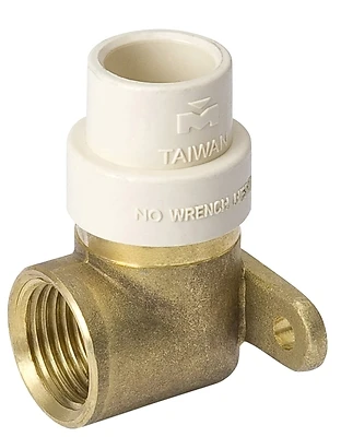 B & K 440-030NL Drop Ear Pipe Elbow, CPVC, 1/2 x 1/2 In.