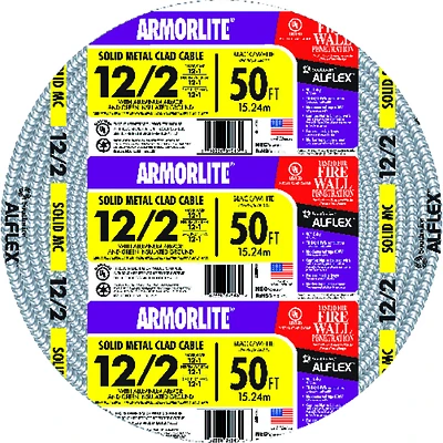 Southwire Armorlite 68580022 Armored Cable, 12/2, 50 Ft.