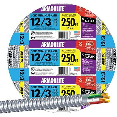 Aluminum Metal Clap Conduit, Flexible, 12-Gauge, 250 Ft.