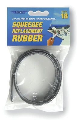 Ettore 20018 Squeegee Replacement Blade, Rubber, 18 In.
