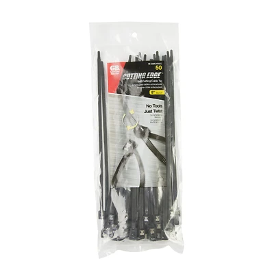Gardner Bender 46-308UVBSC Cable Tie, 2 in Max Bundle Dia, Double-Lock Locking, 6/6 Nylon, Black, 8 in L