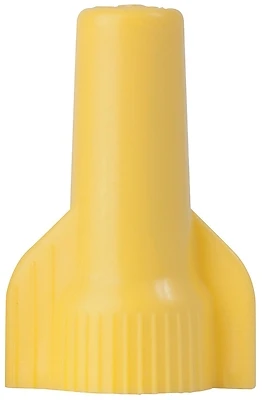 Wing-Gard Wire Connector, Square Spring, 18-10 AWG, Yellow, Medium, 25-Pk.