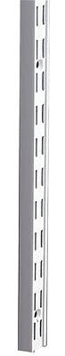 Knape & Vogt 82 WH 63 Dual-Track Shelf Standard, White Steel, 63-In.