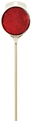 Reflective Driveway Marker, Red Round With Fiberglass Shaft, 36-In.