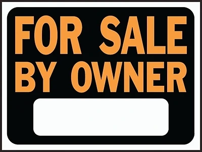 Hy-Ko 3007 For Sale By Owner Sign, Plastic, 9 x 12-In.