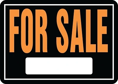 Hy-Ko For Sale Sign, Hy-Glo Orange Aluminum, 14 x 9-1/4-In.