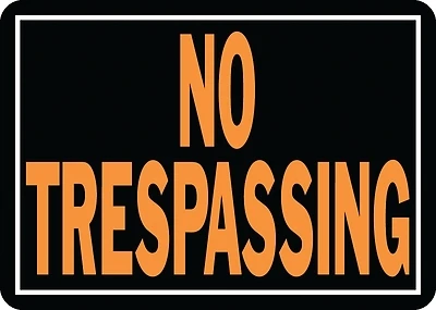 Hy-Ko 804 No Trespassing Sign, Aluminum, 10 x 14 In.