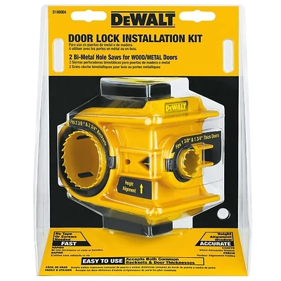 DeWalt D180004 Door Lock Installation Kit, Hole Saw Set
