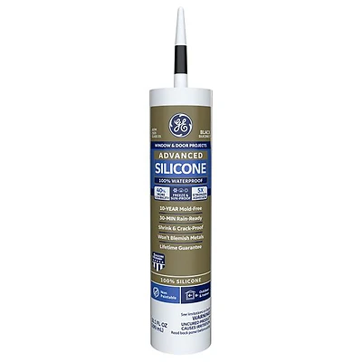 Advanced Silicone 2 Window & Door Sealant, Black, 10.1-oz.