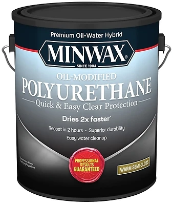 Minwax 710320 Ultra Fast Drying Polyurethane, Water Based, Semi-Gloss, Gallon