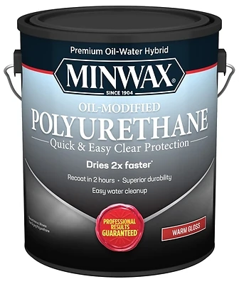 Minwax 710310000 Fast-Dry Polyurethane, Water-Based, Gloss, 1 Gallon