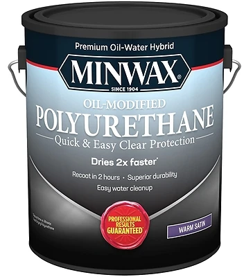 Minwax 710330000 Ultra Fast Drying Polyurethane, Water Based, Satin, Gallon