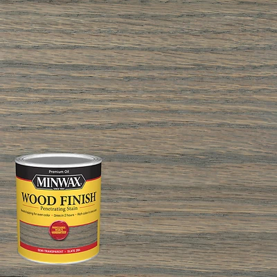 Minwax 701064444 Wood Finish Oil-Based Interior Wood Stain, Slate, 1 Qt.