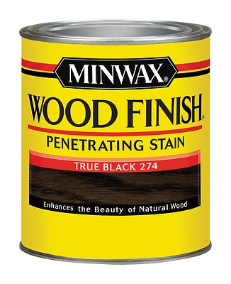 Minwax 700514444 Wood Finish Penetrating Oil-Based Stain, True Black, Qt.