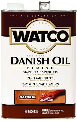 Watco 65732 Danish Oil Wood Finish, Natural, 1 Gallon