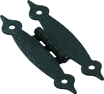 Cabinet Hinge, Non Self-Closing, Colonial Black, Flush Mount, 3-1/2 x 1-1/2 In., 2-Pk.