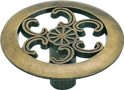 Amerock 890ABS Allison Round Cabinet Knob, 1-1/2 In. Dia., Antique Brass