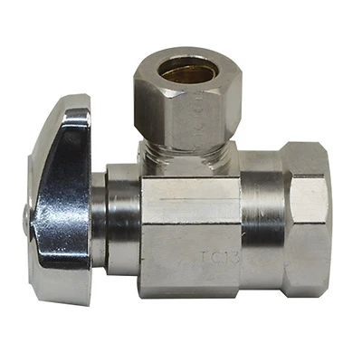 BrassCraft G2R17X CD Chrome Angle Stop Valve, 1/2 In. FIP x 3/8 In.