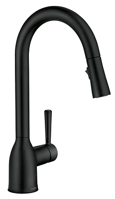 Moen 87233BL Adler Single Handle Pull-Down Kitchen Faucet, Matte Black