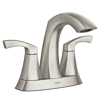 Lindor 2-Handle, High-Arc Bathroom Faucet, 4-In. Centerset, Spot-Resistant Brushed Nickel