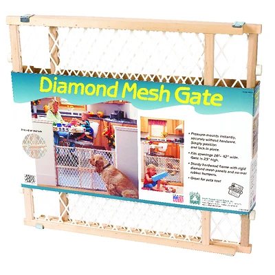 North States Supergate 4604 Portable Gate, Diamond Mesh, 26.5-42 x 23 In.