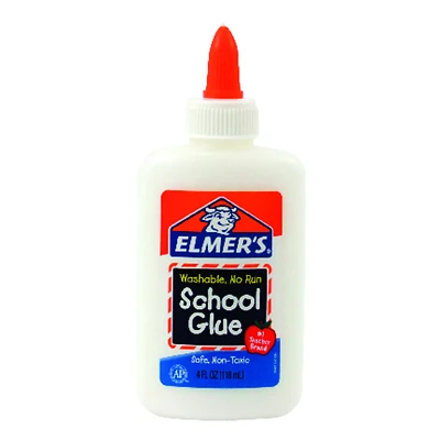 Elmer's E304 School Glue, Washable, White, 4 Oz