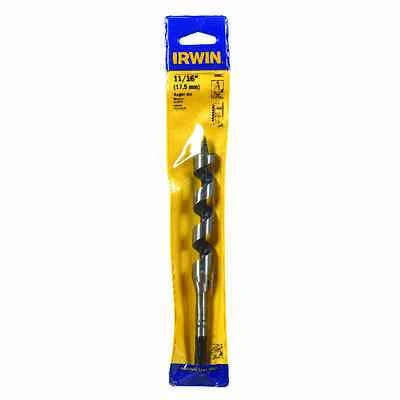 Irwin 49911 Solid-Center Auger Bit, 11/16 In., 7-1/2 In. OAL