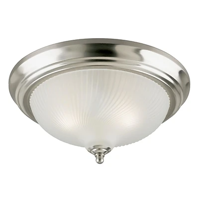 Westinghouse 64305 Flush Mount Ceiling Light, Brushed Nickel, 13-In., 2-Light
