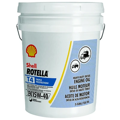 Shell Rotella T 550045128 15W-40 CJ4 Heavy-Duty Motor Oil, 5 Gallons