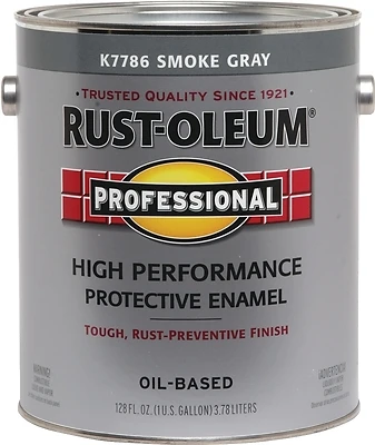 Rust-Oleum K7786402 Professional Enamel, Gloss Smoke Gray, 1 Gallon