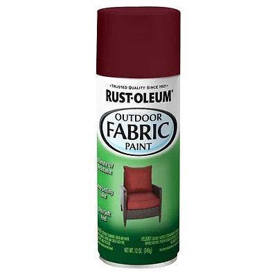 Rust-Oleum 358831 Specialty Outdoor Fabric Spray Paint, Dark Red, 12 Oz