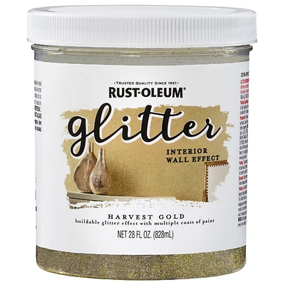Rust-Oleum 360218 Textured Glitter Paint, Harvest Gold, 28 fl-oz, Can