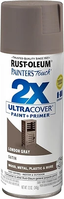 Painter's Touch 2X Spray Paint, Satin London Grey, 12-oz.