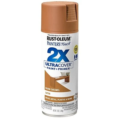 Painter's Touch 2X Spray Paint, Satin Warm Carmel, 12-oz.