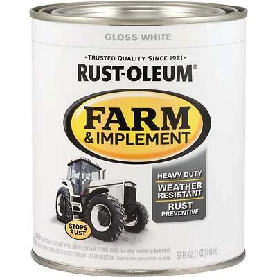 280105 1 Quart Gloss White Farm & Implement Enamel Paint - Oil-based
