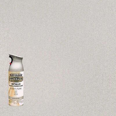 Rust-Oleum Universal 249130 Metallic Spray Paint, Satin Nickel, 11 Oz