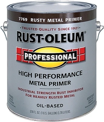 Rust-Oleum 242252 Professional Flat Metal Primer, Rusty Red, 1 Gallon