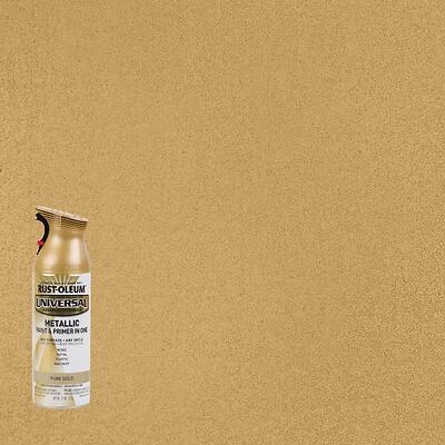 Rust-Oleum 245221 Universal Metallic Spray Paint, Pure Gold, 11 Oz.