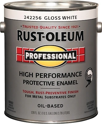 Rust-Oleum 242256 Professional Protective Enamel, Gloss White, 1 Gallon