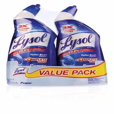 Lysol 1920079174 Toilet Bowl Cleaner, 24 fl-oz Angle Neck Bottle, Liquid, Wintergreen, Dark Blue