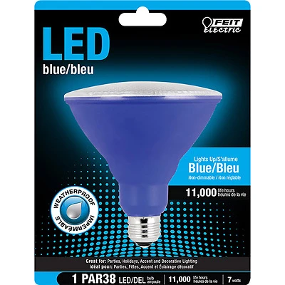 Feit Electric PAR38B10KLEDBX LED Bulb, Blue, 7W, E26 Base