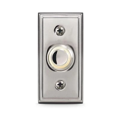 Heathco 228081 Wired Push Button, Satin Nicke