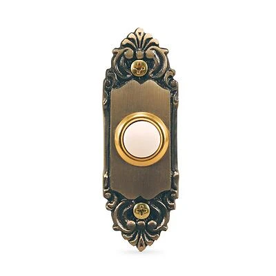 Wired Doorbell Push Button, LED Light, Black
