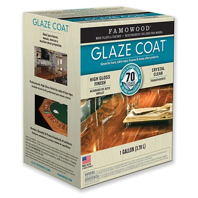 Famowood 5050110 Gloss Craft Epoxy Glaze Coat Kit, Quart