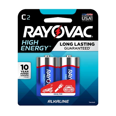 Rayovac HIGH ENERGY 814-2K Household Battery, C Battery, Alkaline